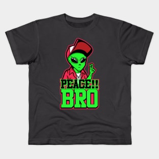 alien hip hop peace bro Kids T-Shirt